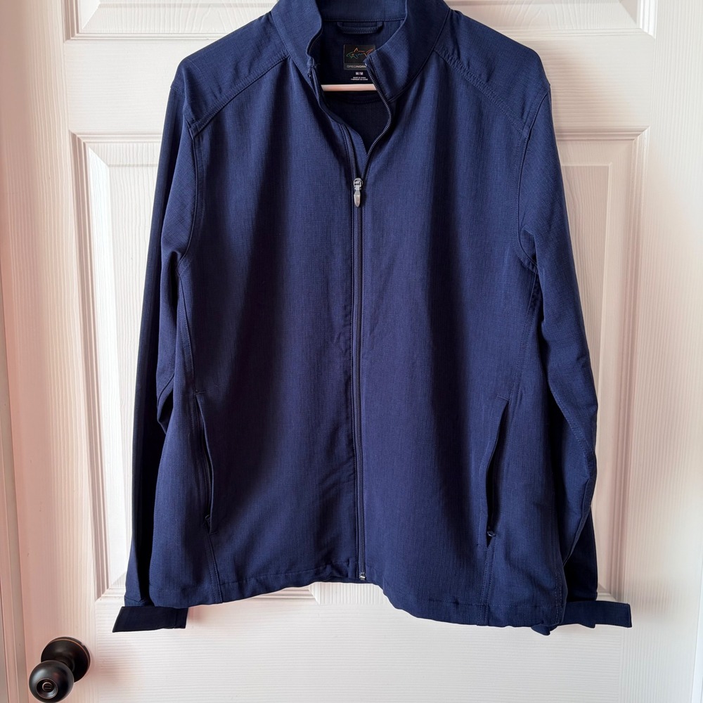 Greg Norman Mens Navy Blue Full Zip Golf Jacket Size Medium